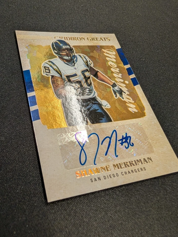 2021 Donruss Gridiron Greats #1 Shawne Merriman Autograph- LA San Diego Chargers - Image 3 of 4