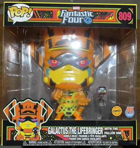 Funko Pop! Galactus Marvel Black Light con Silver Surfer #809 Chase PX Excl.