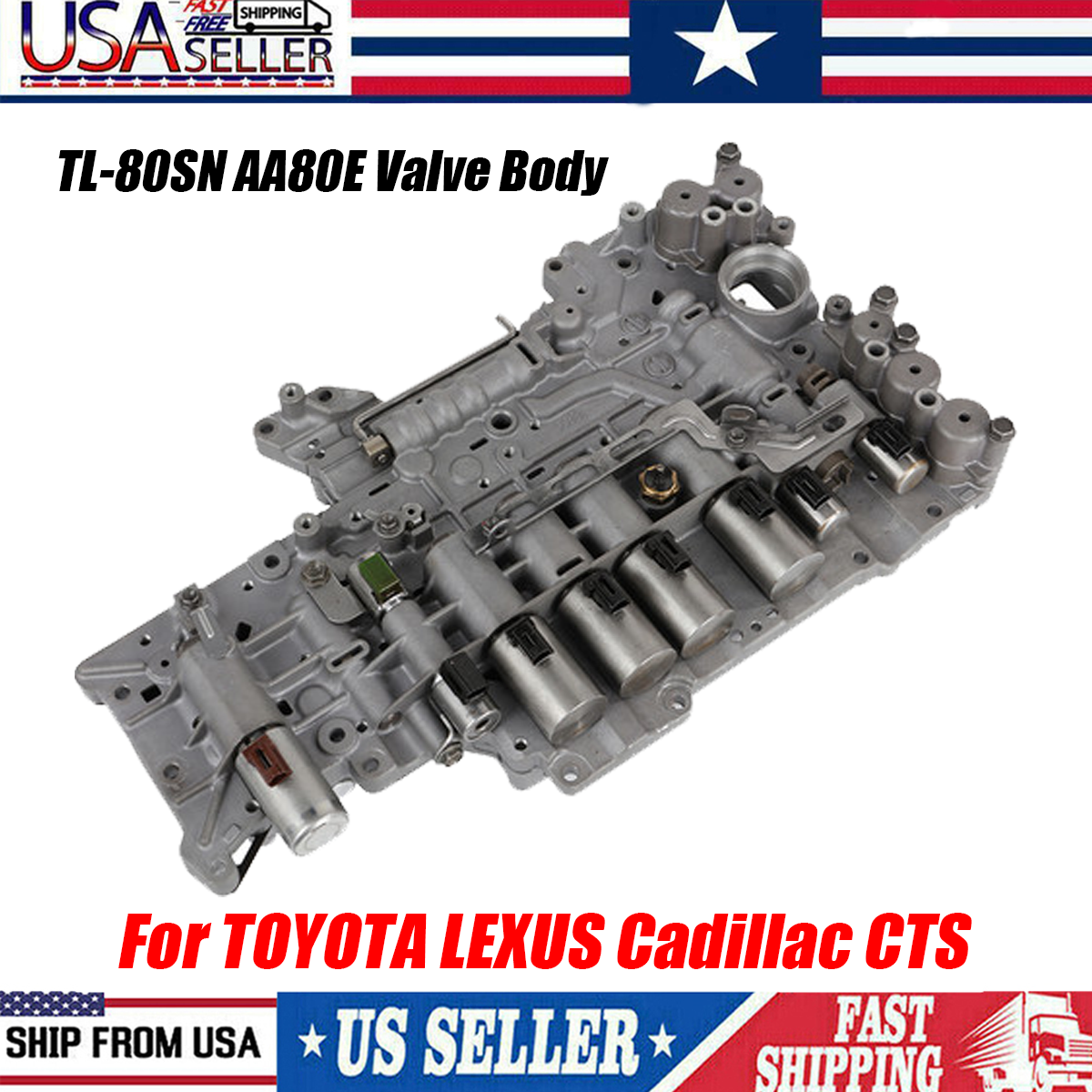 TL-80SN AA80E Transmission Valve Body w/ Solenoid For TOYOTA LEXUS