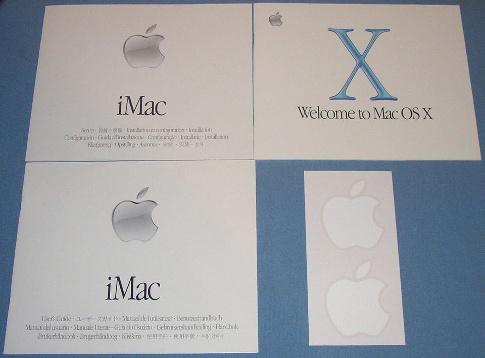 3X Apple iMac G3 400-700 MHz 2001 User Manuals & Stickers OSX NEW Complete Set - Image 3 of 4
