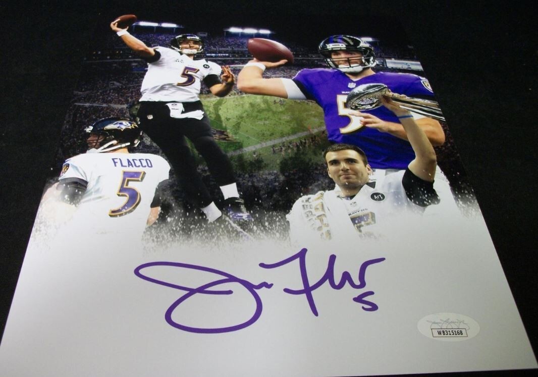 Joe Flacco Autographed Signed Baltimore Ravens 8X10 PHOTO JSA COA 