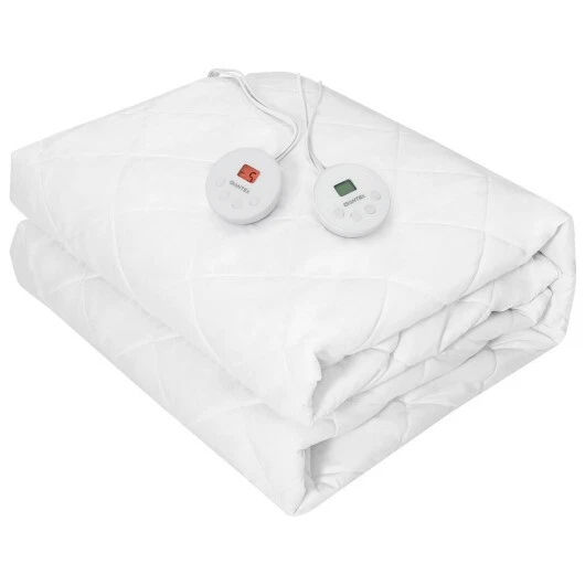 King Size Heated Electric Mattress Pad W/ Dual Controller Auto Shut Off  Sleeping | eBay