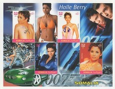 James Bond 007 Bond girl Halle Berry 2002 MNH stamp sheetlet