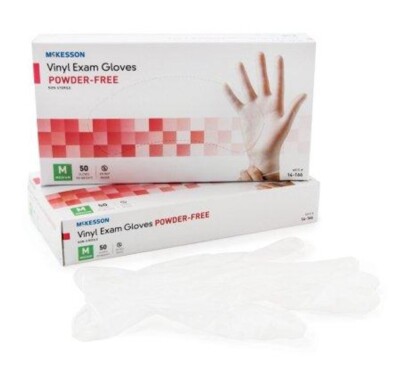 Exam Glove McKesson Confiderm Non Sterile Vinyl - 50 count - S, M,  L, XL