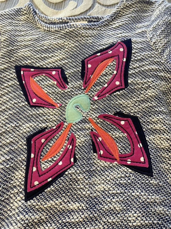 Nuevo con etiquetas Conjunto Pantalón Mallory May Niña Manga Larga Azul Marino Rosa Flor Estampado Azteca Talla 8 Foto 4 de 4