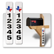 Curb-N-Sign® Customized Door Sign House Number Highly Reflective Address Sign