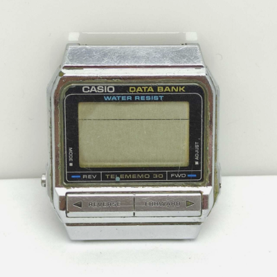 CASIO　DATABANK　DB-310　TELEMEMO30　クオーツ稼働品 Casio Data Bank DB-310 Telememo 30 Vintage Watch For Parts