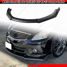 Matte Black Front Bumper Lip Body Kit Spoiler For Infiniti G37 09-13 Coupe Sedan