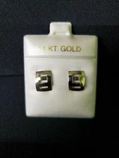 14k Gold Fancy Earrings multi tone brand new