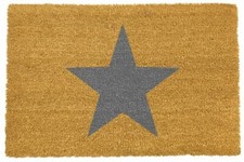 GREY STAR MAT - Artsy Doormats - 60cm x 40cm