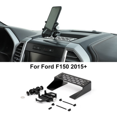 Center Console Storage Box Phone Holder Mount Bracket For Ford F150 15-20 Alloy