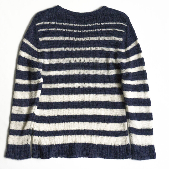 The Elder Statesman_Navy Border Knit_size S | eBay