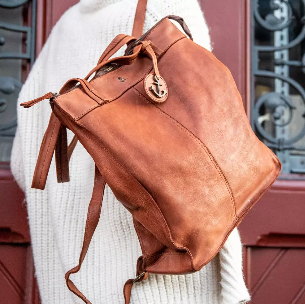 NWT HARBOUR 2ND LARGE LEATHER CONVERTIBLE BACKPACK TOTE COGNAC eBay