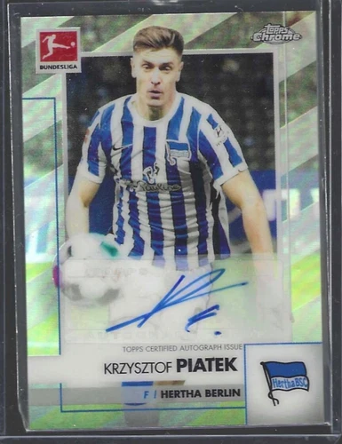 KRZYSZTOF PIATEK 2020-21 TOPPS CHROME BUNDESLIGA SILVER REFRACTOR AUTO #BCA-KPU