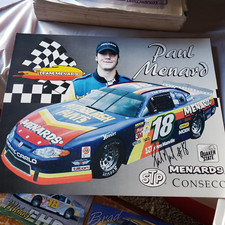 NASCAR Early Paul Menard Autograph ASA Wisconsin Midwest Circuit Poster Auto #18