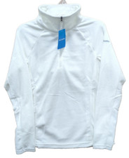 Columbia Women's Small Glacial IV Stand Up Collar Quarter Zip Fleece White R2-A