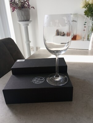 Milford Collection Animo 35cl ETCHED Game Shooting Motiv KRISTALL WEINGLAS 
