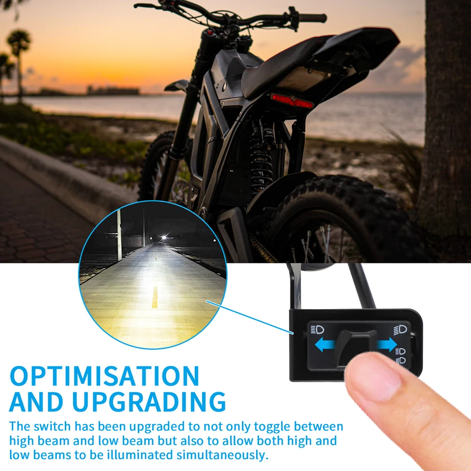 For Talaria Sting R MX4 LED Headlight Upgrade Light Bar & Switch Kit Plug & Play - Image 3 of 4