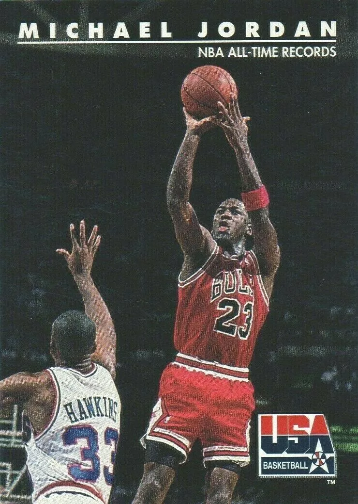 1992-93 SKYBOX MICHAEL JORDAN USA NBA ALL-TIME RECORDS #45 BASKETBALL CARD