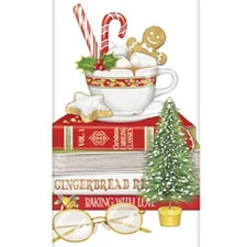 Mary Lake-Thompson Gingerbread Book Stack Holiday Flour Sack Kitchen Towel