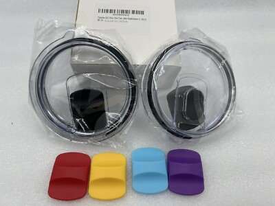 #ad 30oz 2 Pack Magnetic Slider Replacement Lids for Tumblers Travel Cups $10.99