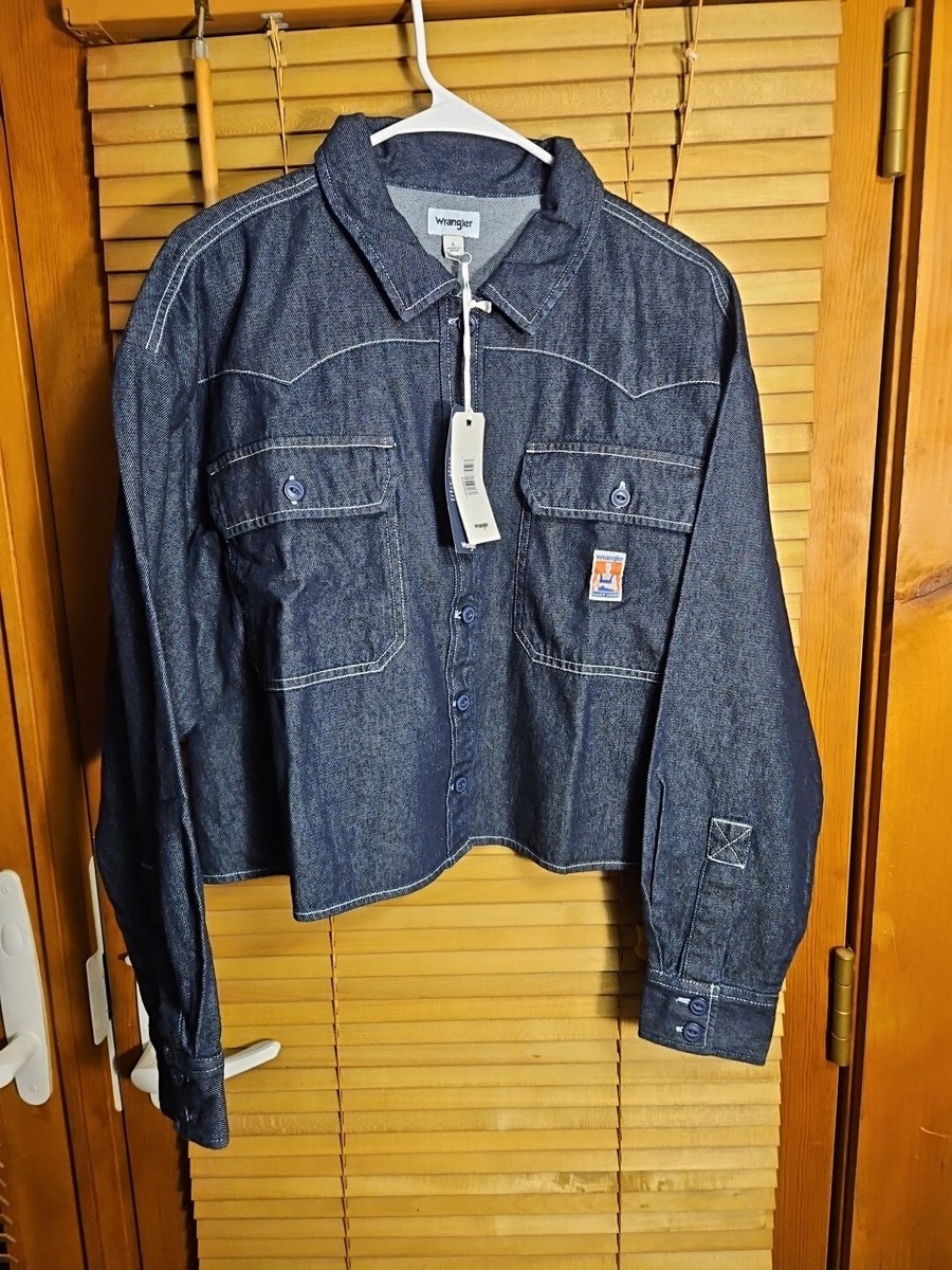 New NWT Wrangler Casey Jones Denim Chambray Chore Barn Jacket
