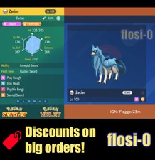 6IV Shiny Zacian Pokemon Scarlet and Violet