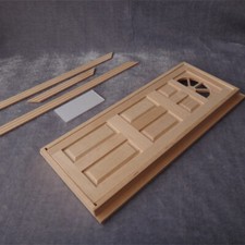 1:12 Scale Dollhouse Miniatures Furniture Plain Unpainted 6-Grid Door Unfinished