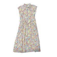 LOFT, Women's Midi Floral Flowy Button Down Dress, Multicolored, Size 6, Used
