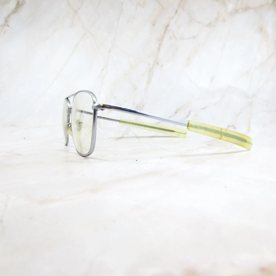 AO American Optical 5 1/2 Eyeglasses Frame Men's Silver Metal Full Rim Square - Image 2 of 4