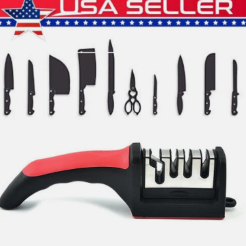 Knife Sharpener Professional Ceramic Tungsten Kitchen Sharpening System 4 Stage