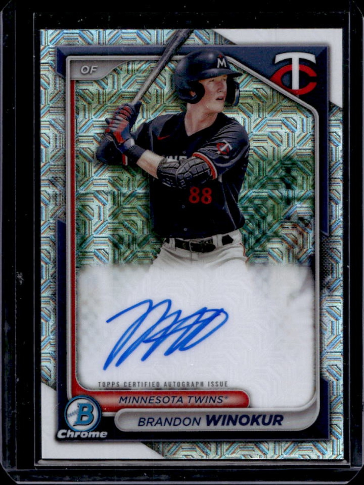 2024 Bowman Mega Box Brandon Winokur Prospect Auto Refractor #BMA-BWI Twins