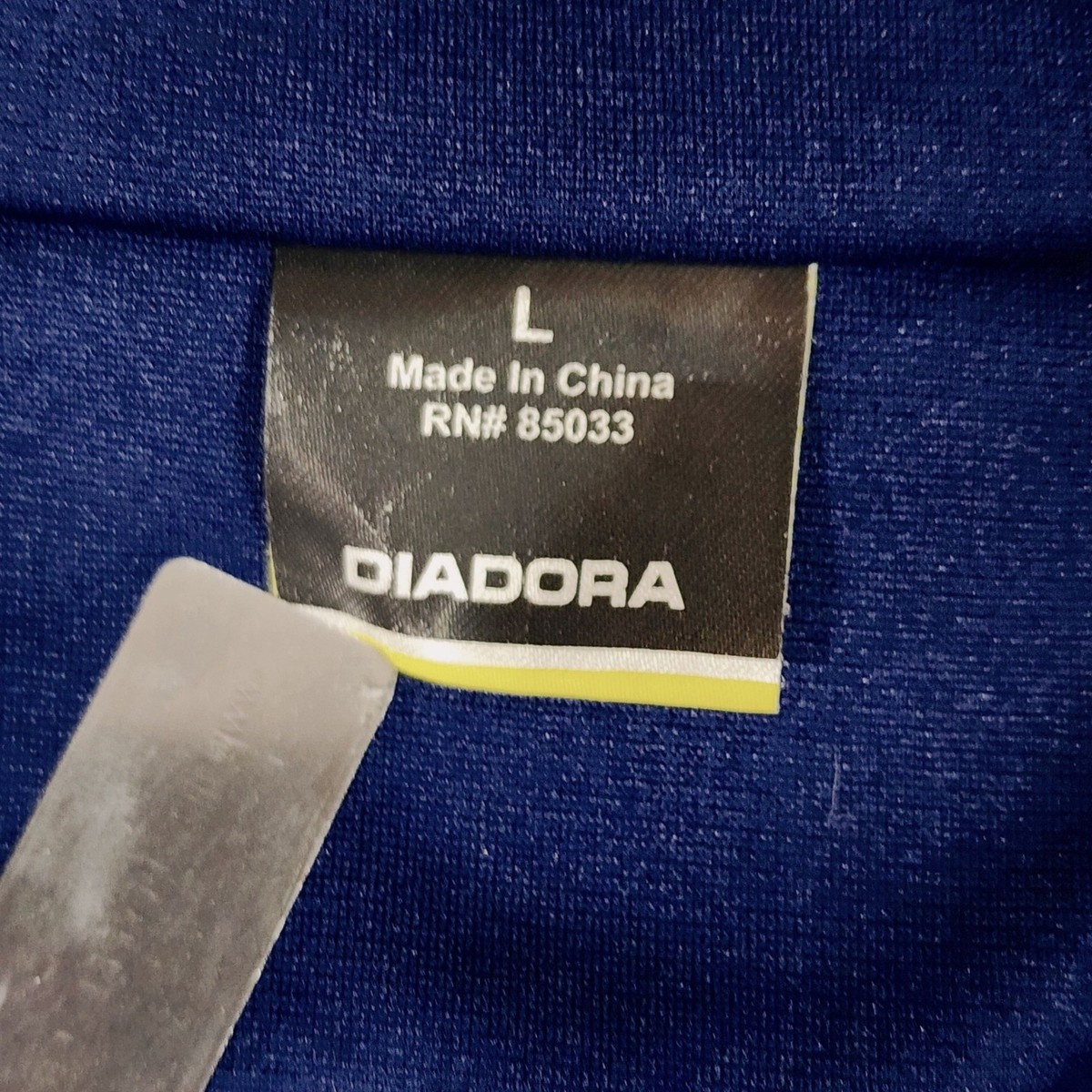 Diadora Track Jacket sz L Men Full Zip Blue White Athletic Warm Up Coat Tennis View 3
