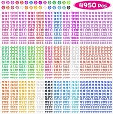 Rhinestone Stickers 4950pcs Self-Adhesive Gems for Crafts Decorations