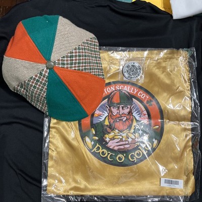 Boston Scally Pot O' Gold Fortune Patchwork  CAP M/L *SOLD OUT* w/DUSTBAG & COIN