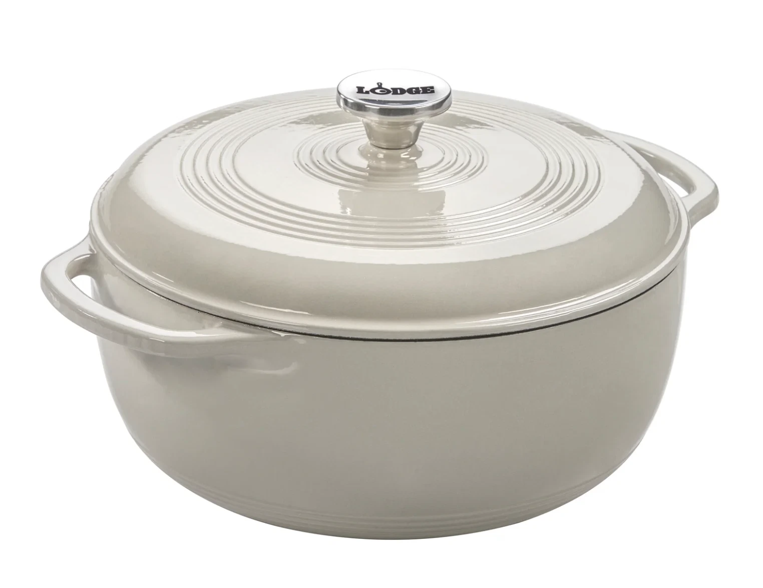 Lodge 6 Qt Porcelain Enameled Cast Iron Dutch Oven | EC6D13 | Oyster White - NEW
