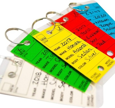 EZ line Self Laminating Key Tags 250pc Waterproof Car Dealer Automotive Key