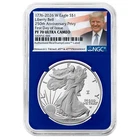 ***PRESALE***2026 NGC PF 70 UC FDOI Trump American Silver  Eagle in Blue Core
