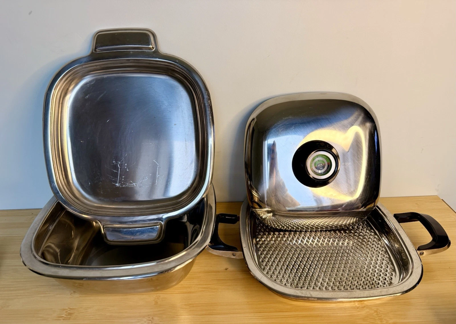 AMC Stainless Steel Cookware Pots Set (steam Grill Pan, Pot, Steamer, Lid) HTF