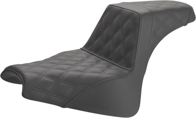 SADDLEMEN - 818-28-175 - Step-Up Seat - Full Lattice Stitch - Black for HD Softa