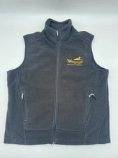 10,000 Ft Above Sea Level Vest Mens Medium Black Zip-up