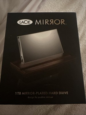 LaCie Mirror 1TB External Hard Drive   Mirror-Plated Design by Pauline Deltour