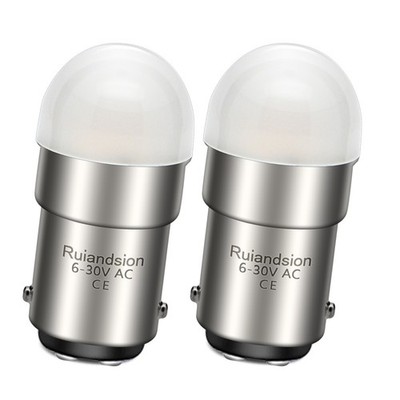 2x Glühbirne AC/DC 6V 12V 24V B15 B15D LED Lampe Warmweiß 3000K Für RV Wohnmobil
