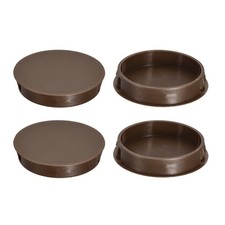 4Pcs 50mm(2") Flush Type Panel Round Snap in Fastener, Brown