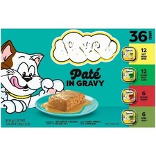 Pate In Gravy Variety Pack Adult Wet Cat Food,3.5 Oz Trays
