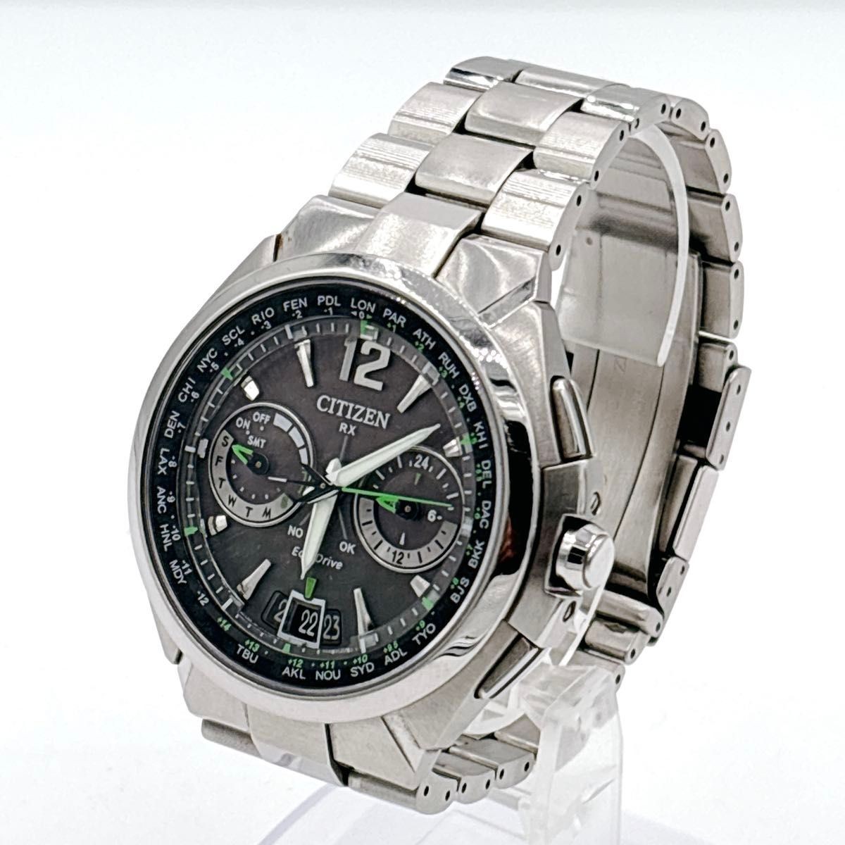 Citizen Attesa H950-S094739 CC1086-50E Day Date Eco Drive Solar Mens Watch Auth