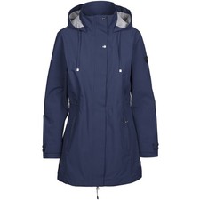 Trespass Womens Pavlina TP75 Waterproof Hooded Long Jacket Coat - Navy - XL