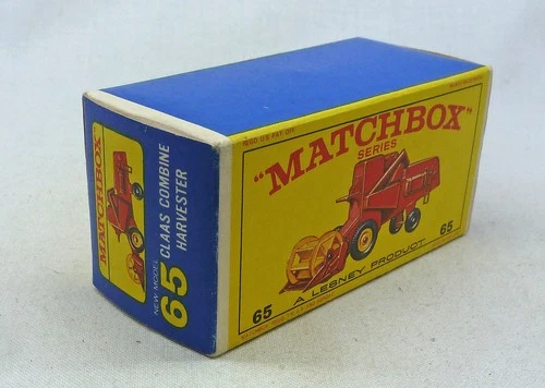 Lesney Matchbox MB65c Combine Harvester ORIGINAL Empty E4 Type Box with "NEW"