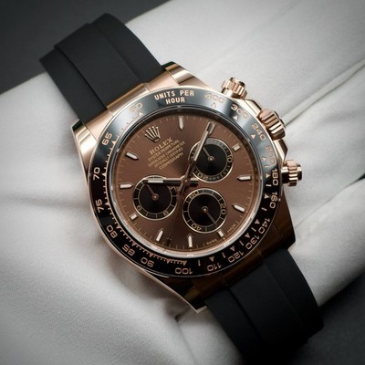Rolex Daytona 126515LN-0009 Everose Gold Chocolate Dial Oysterflex