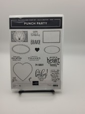 NIB Stampin Up Sale-A-Bration Punch Party Set of 16 Photopolymer Stamp B12